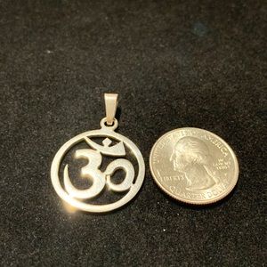 OM pendant in sterling silver